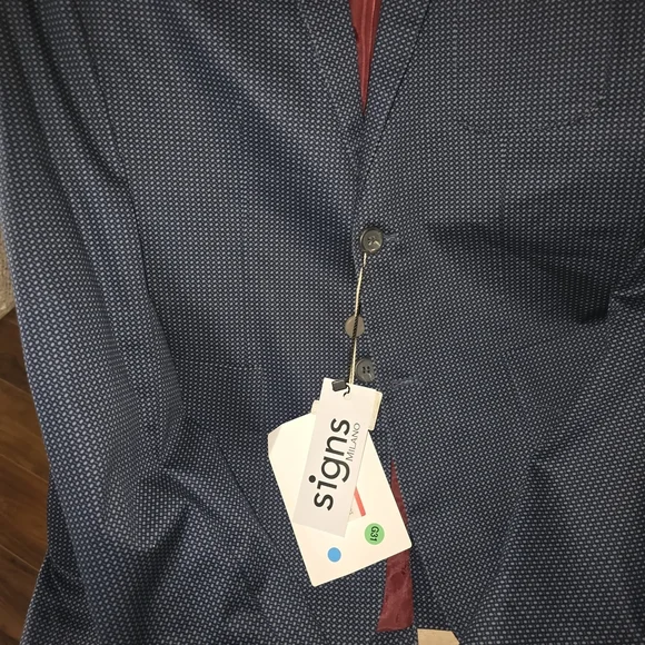 Italian Navy Patterned Men's Blazer